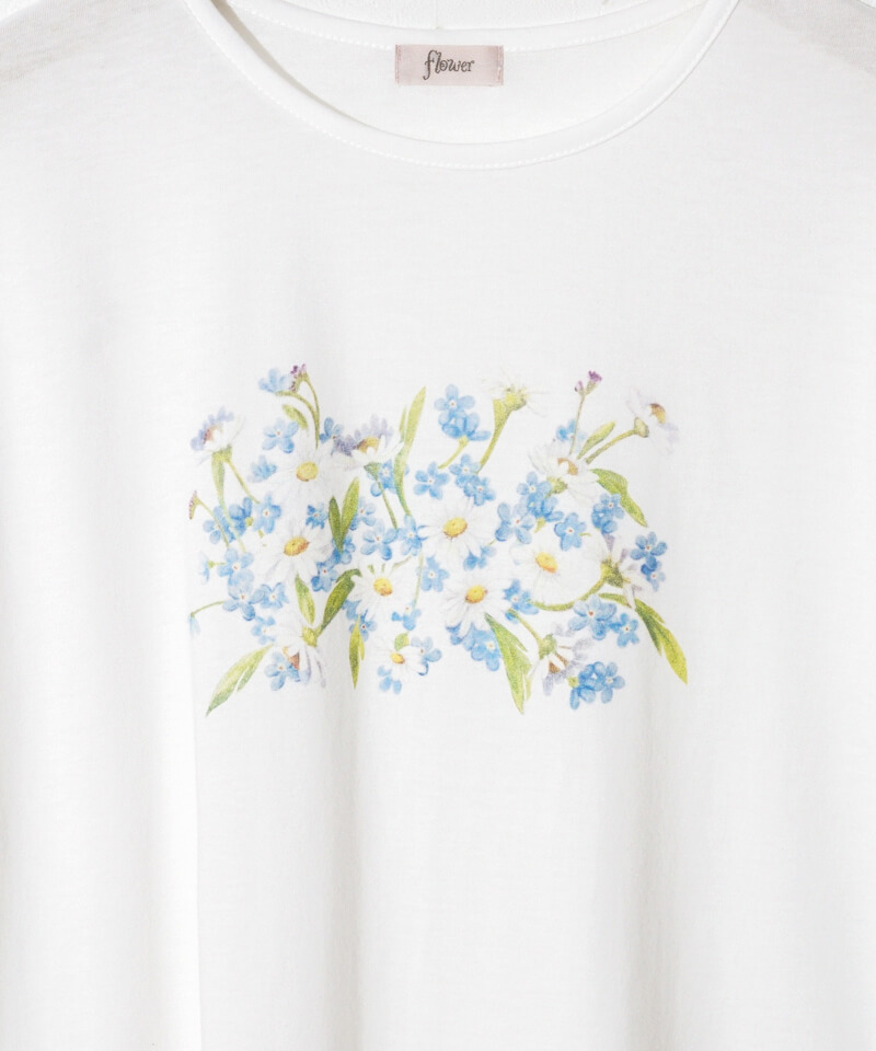 Flower サイン入りTシャツ ADAM ET ROPE' tシャツ 「花様年華 25周年 × 10Culture for ROPE
