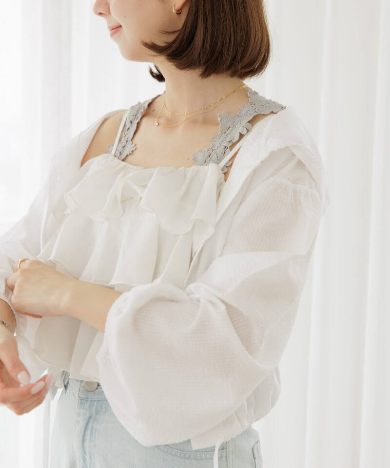 キャミソール フラワーモチーフレースキャミ フラワーモチーフレースキャミ – LA BELLE ETUDE online store