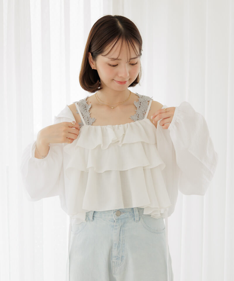 back lace cami～ﾊﾞｯｸﾚｰｽｷｬﾐ | flower／フラワー公式通販
