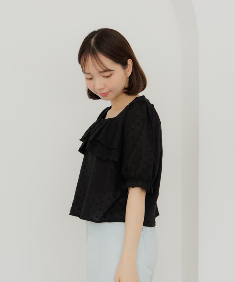 信頼への信頼 ruffle 30%OFF】petal blouse～ﾍﾟﾀﾙﾗｯﾌﾙﾌﾞﾗｳｽ flower | シャツ/ブラウス(半袖/袖なし)