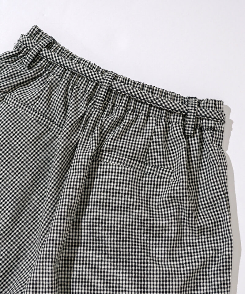 40%OFF】gingham half pants～ｷﾞﾝｶﾞﾑﾊｰﾌﾊﾟﾝﾂ | flower／フラワー
