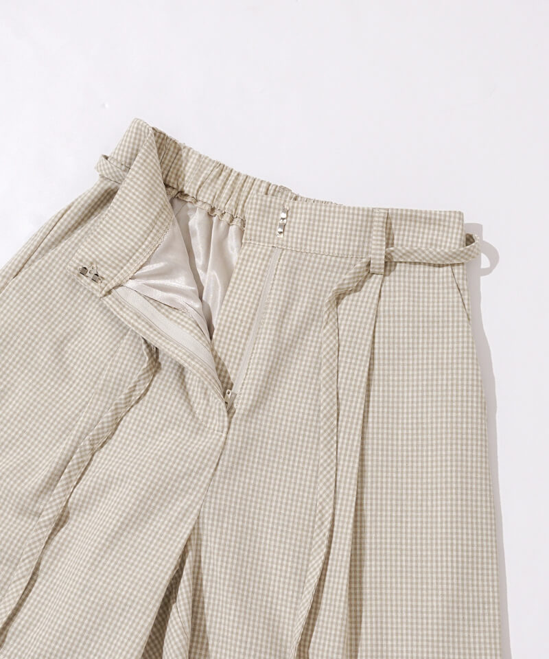 25SS ベージュ チェック柄 ハーフパンツ 25SS ベージュ チェック柄 ハーフパンツ 25SS ベージュ チェック