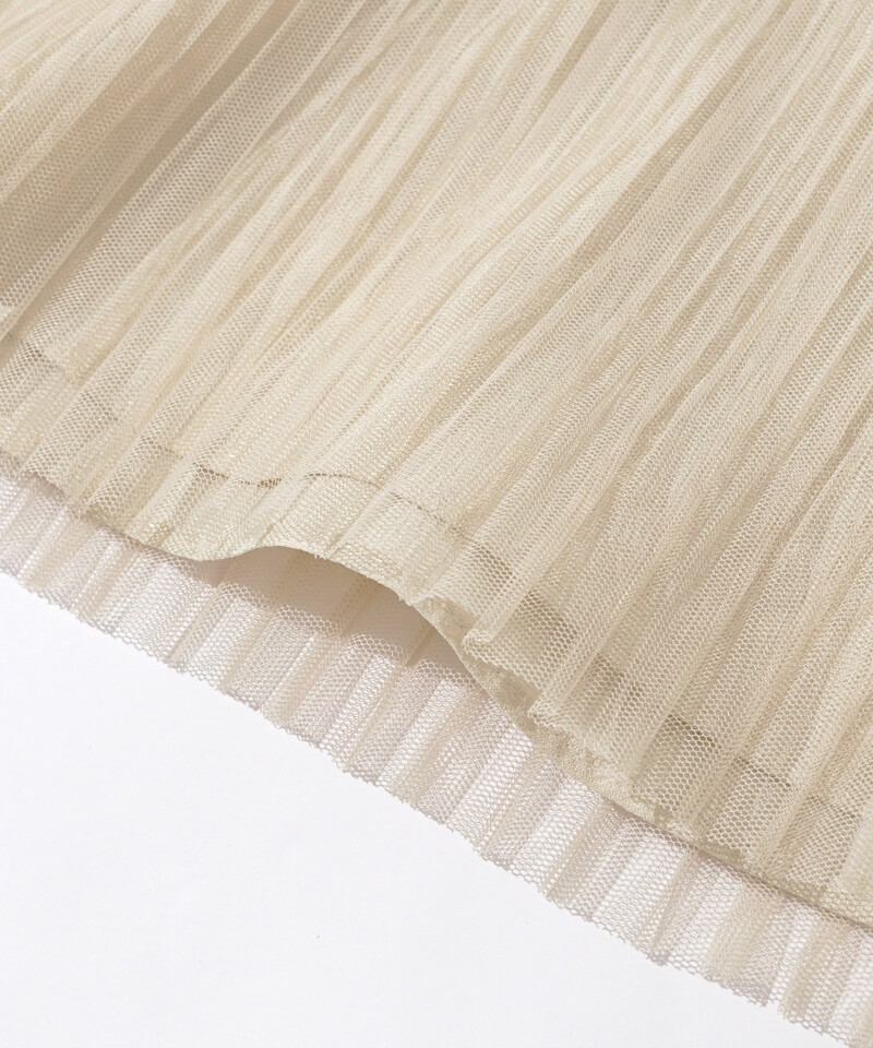 50%OFF】pleats tulle bustier～ﾌﾟﾘｰﾂﾁｭｰﾙﾋﾞｽﾁｪ | flower