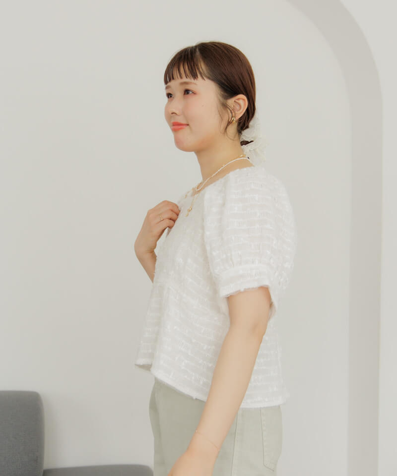 20%OFF】twinkle puff blouse～ﾄｩｳｨﾝｸﾙﾊﾟﾌﾌﾞﾗｳｽ | flower