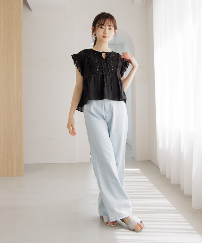 40%OFF】summery frill top～ｻﾏﾘｰﾌﾘﾙﾄｯﾌﾟ | flower／フラワー