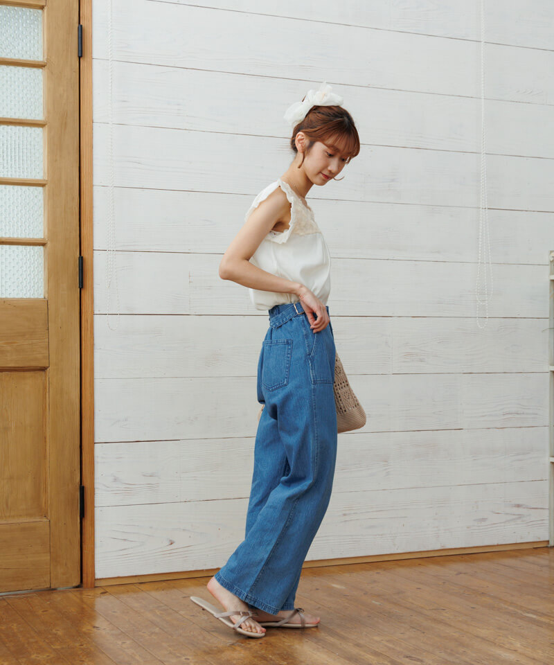 denim baker pants～ﾃﾞﾆﾑﾍﾞｲｶｰﾊﾟﾝﾂ | flower／フラワー公式通販