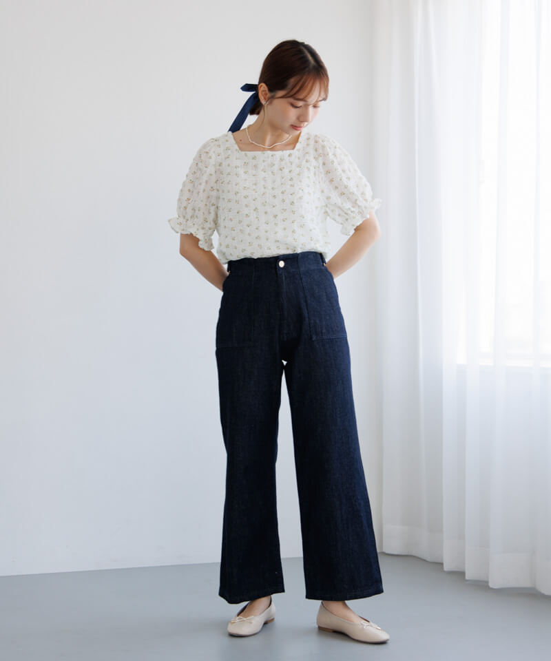 denim baker pants～ﾃﾞﾆﾑﾍﾞｲｶｰﾊﾟﾝﾂ | flower／フラワー公式通販