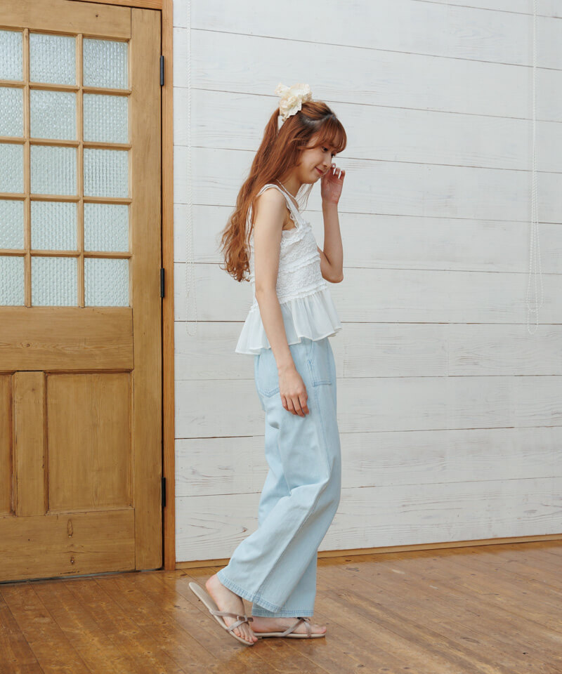 denim baker pants～ﾃﾞﾆﾑﾍﾞｲｶｰﾊﾟﾝﾂ | flower／フラワー公式通販