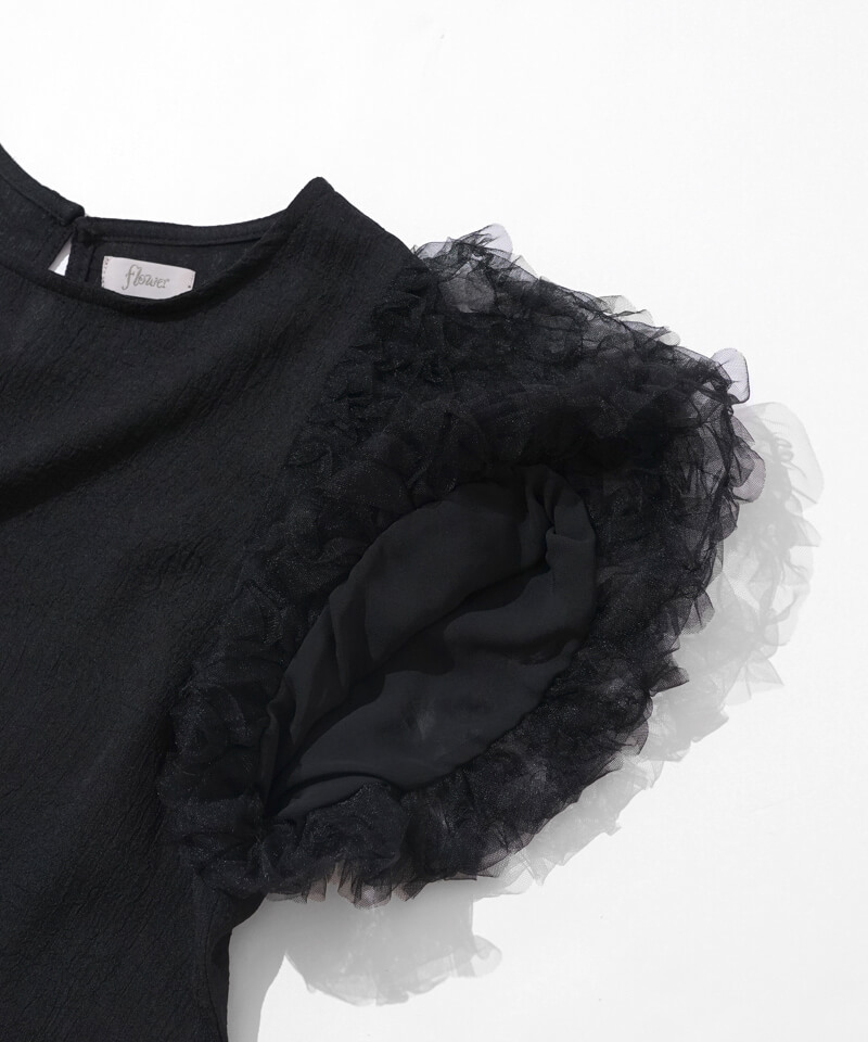ブラウス シャツ SHEER PUFF SLEEVE BLOUSE レディース ALEXIA STAM（アリシアスタン）の「Sheer Puff Sleeve Blouse