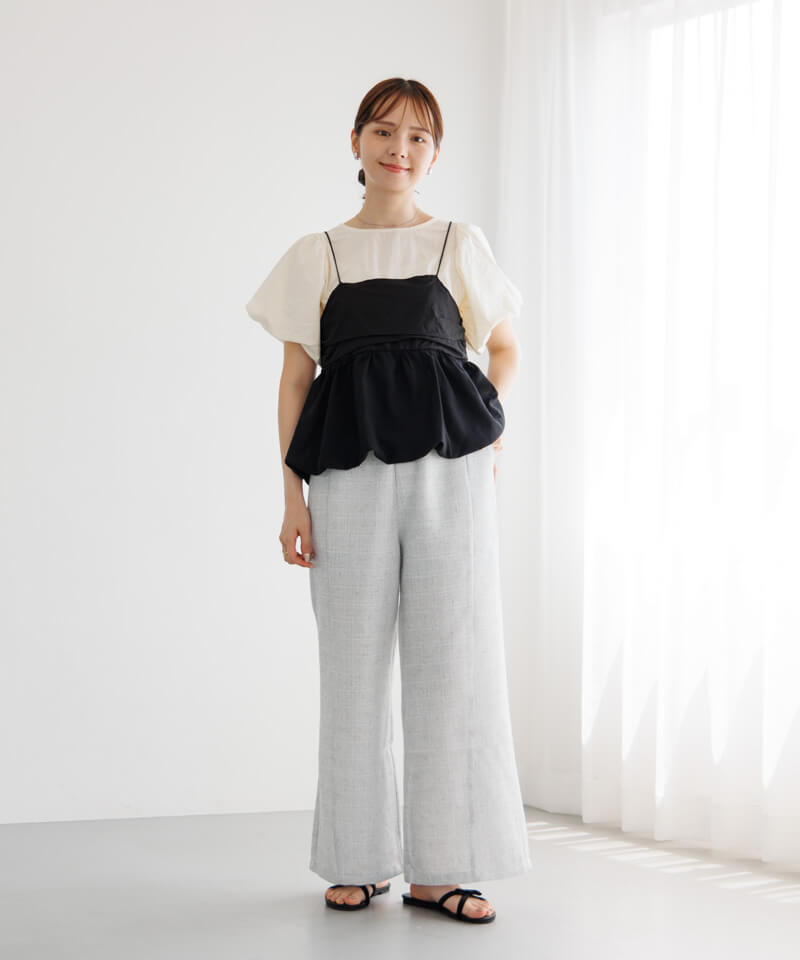 pattern balloon bustier | OHOTORO