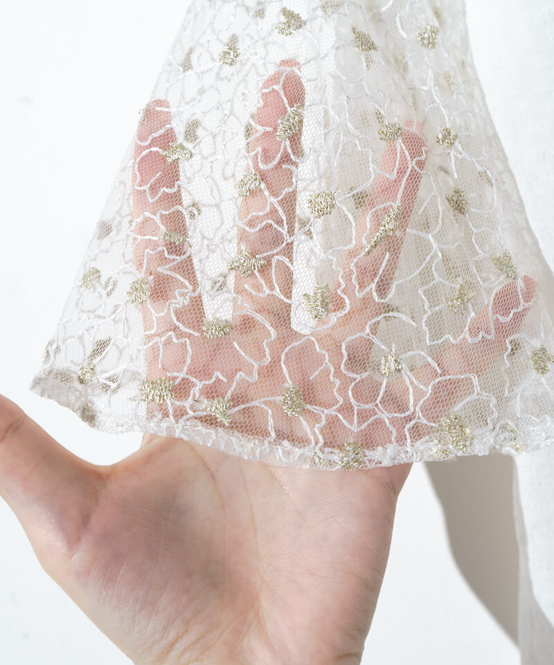 50%OFF】bloom sleeve top～ﾌﾞﾙｰﾑｽﾘｰﾌﾞﾄｯﾌﾟ | flower／フラワー公式通販