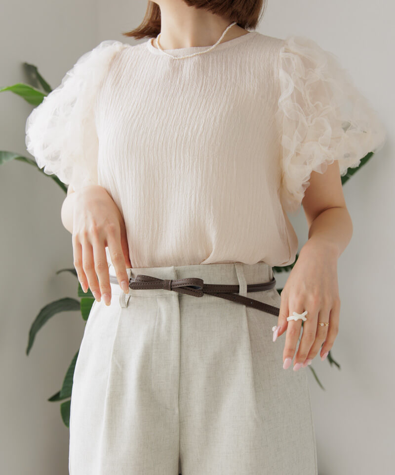 charlie beads flower フラワー ベルト ブローチ リボン