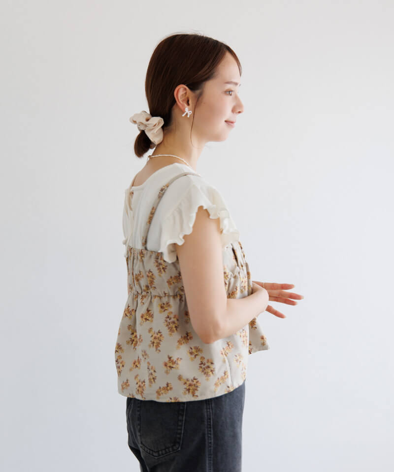 フラワーフリルトップス♡ 40%OFF】summery frill top～ｻﾏﾘｰﾌﾘﾙﾄｯﾌﾟ | flower／フラワー公式通販