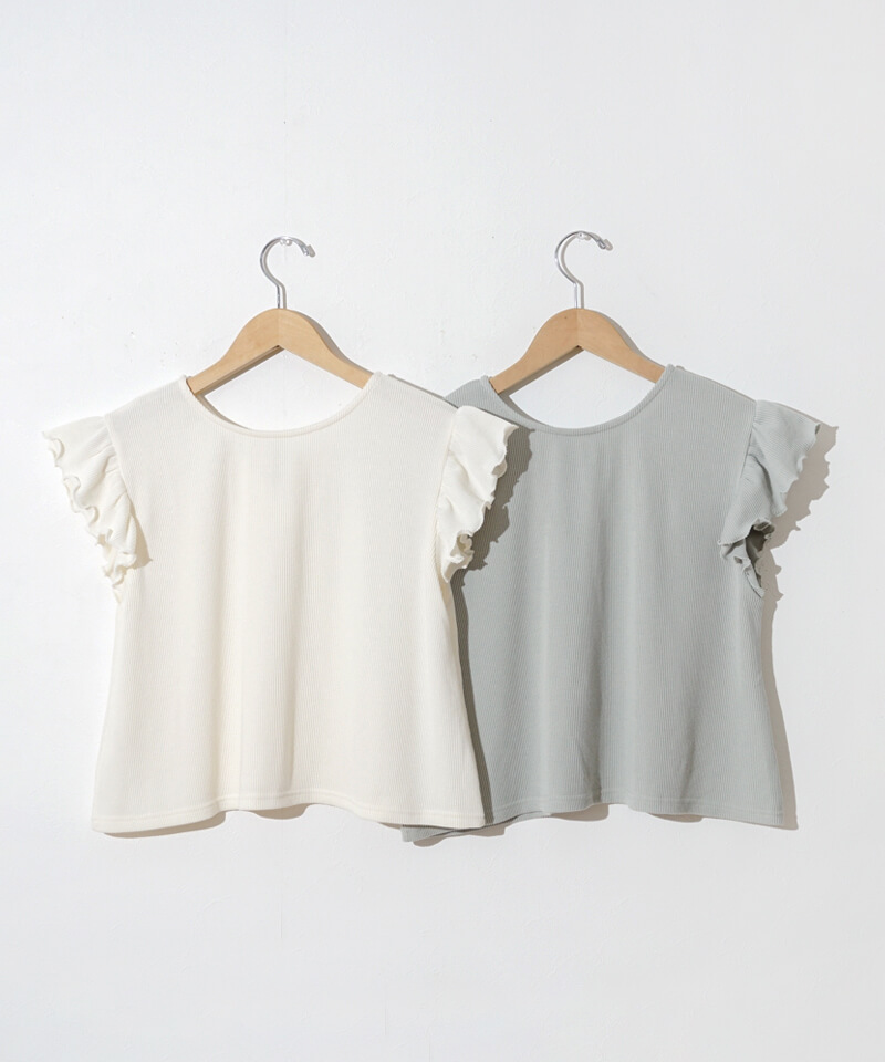 frill sleeve top～ﾌﾘﾙｽﾘｰﾌﾞﾄｯﾌﾟ | flower／フラワー公式通販