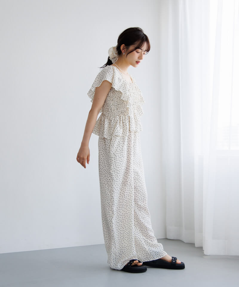 60%OFF】papillon dot rompers～ﾊﾟﾋﾟﾖﾝﾄﾞｯﾄﾛﾝﾊﾟｰｽ | flower／フラワー