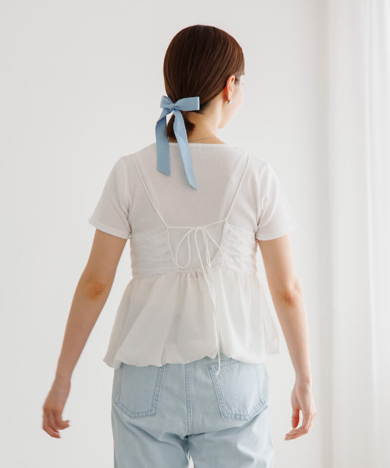 ぽんぽん★ブルー＆ホワイトレトロリボン　シングルサイズ2セット ぽんぽん☆ブルー＆ホワイトレトロリボン シングルサイズ2セット 楽天