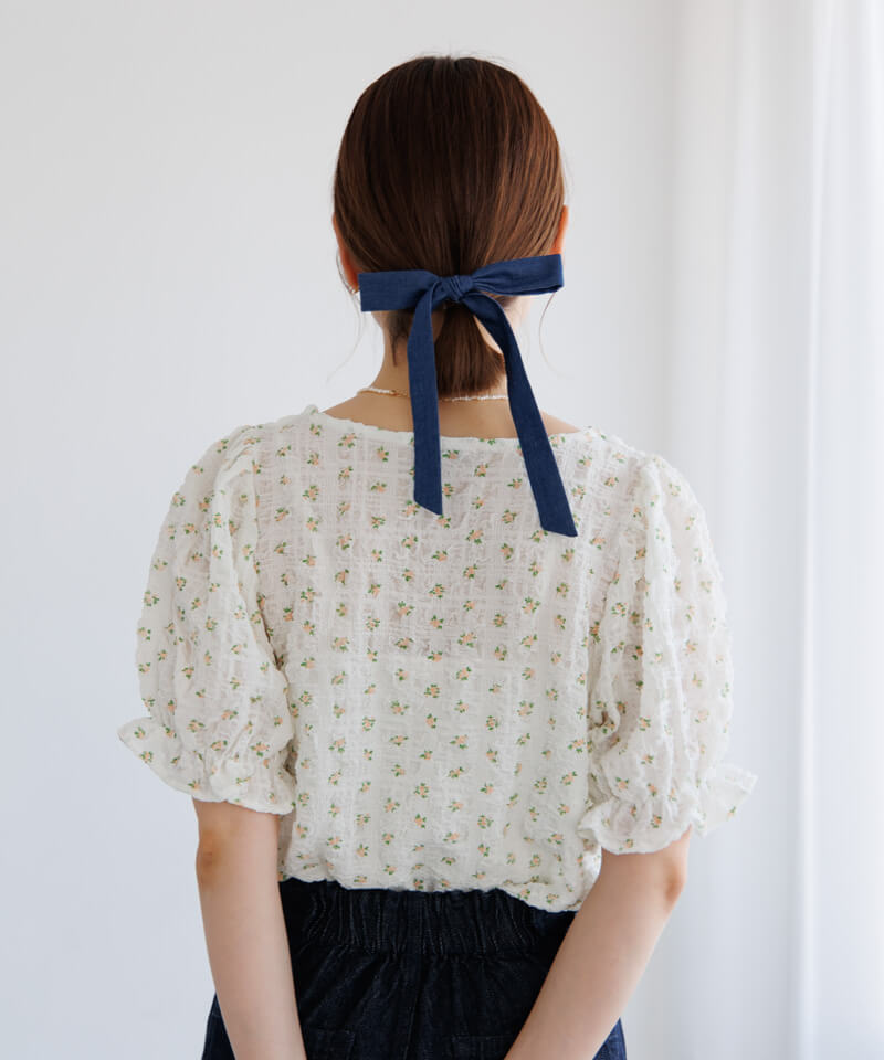 denim ribbon pin～ﾃﾞﾆﾑﾘﾎﾞﾝﾋﾟﾝ | flower／フラワー公式通販