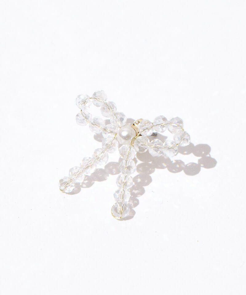 tiny beads ribbon pierce～ﾀｲﾆｰﾋﾞｰｽﾞﾘﾎﾞﾝﾋﾟｱｽ | flower／フラワー公式通販