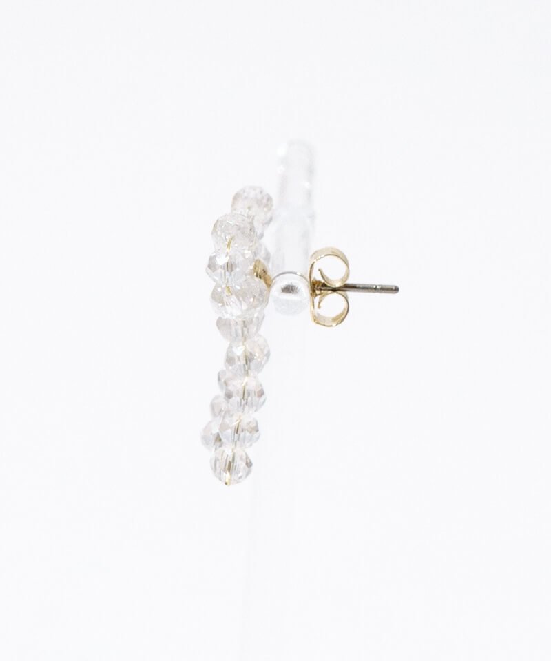 tiny beads ribbon pierce～ﾀｲﾆｰﾋﾞｰｽﾞﾘﾎﾞﾝﾋﾟｱｽ | flower