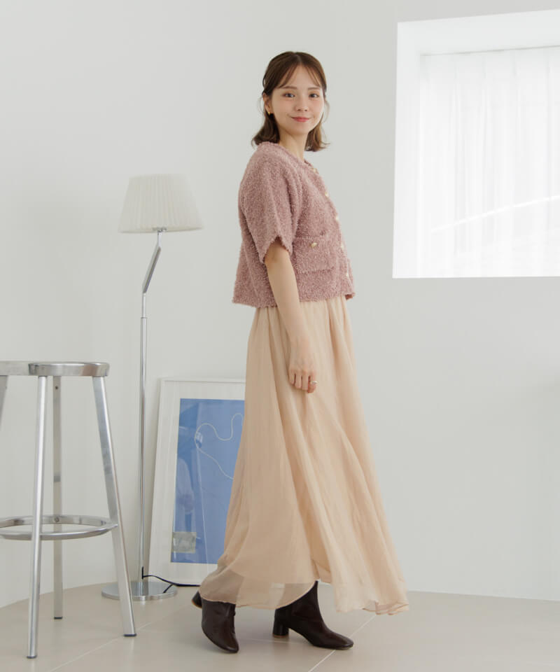 50%OFF】joyful half knit～ｼﾞｮｲﾌﾙﾊｰﾌﾆｯﾄ | flower／フラワー