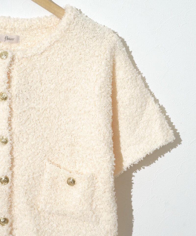 50%OFF】joyful half knit～ｼﾞｮｲﾌﾙﾊｰﾌﾆｯﾄ | flower／フラワー