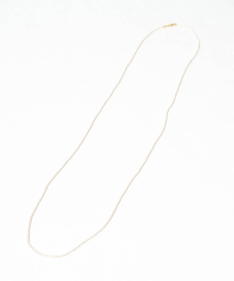 【2.718】Tinyパールロングネックレス tiny pearl long necklace～ﾀｲﾆｰﾊﾟｰﾙﾛﾝｸﾞﾈｯｸﾚｽ | flower