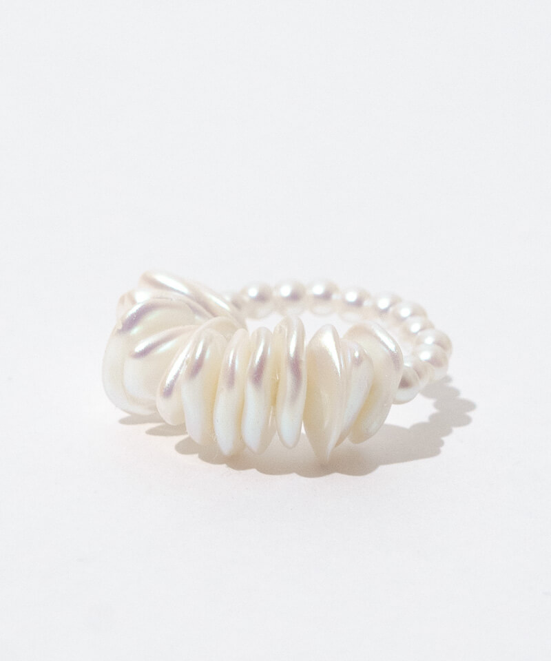 美品 フィリップフェランディス フラワー リング ビジュー クリア パール 楽天市場】ドライフラワーの花びらを閉じこめたクリアリング