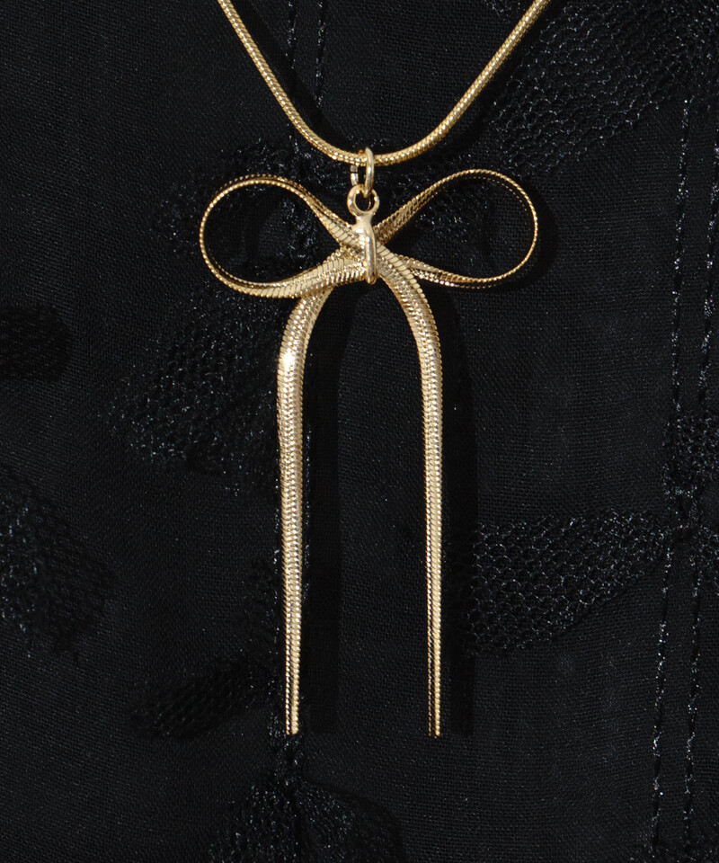 CHOPOVA LOWENA Bats&Bows チャームネックレス ribbon charm necklace 