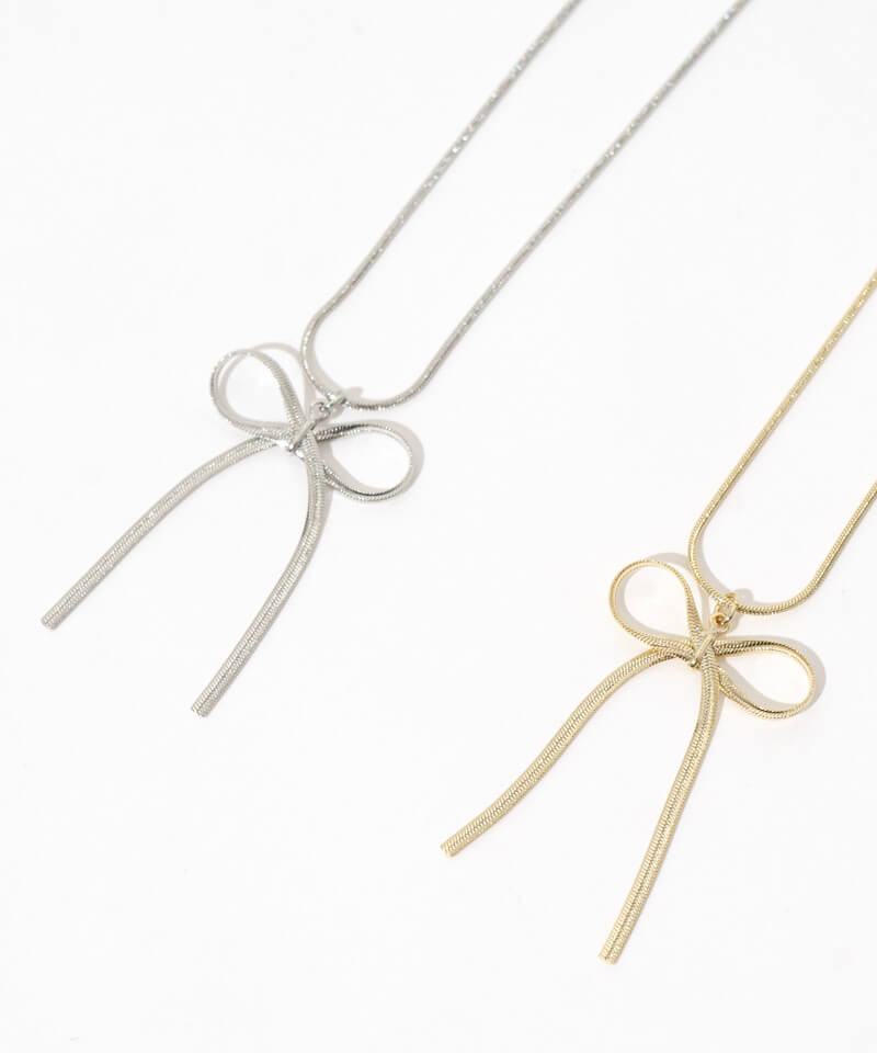 ネックレス・ペンダント Hei plain cubic ribbon necklace 4BTR807 org.jpg