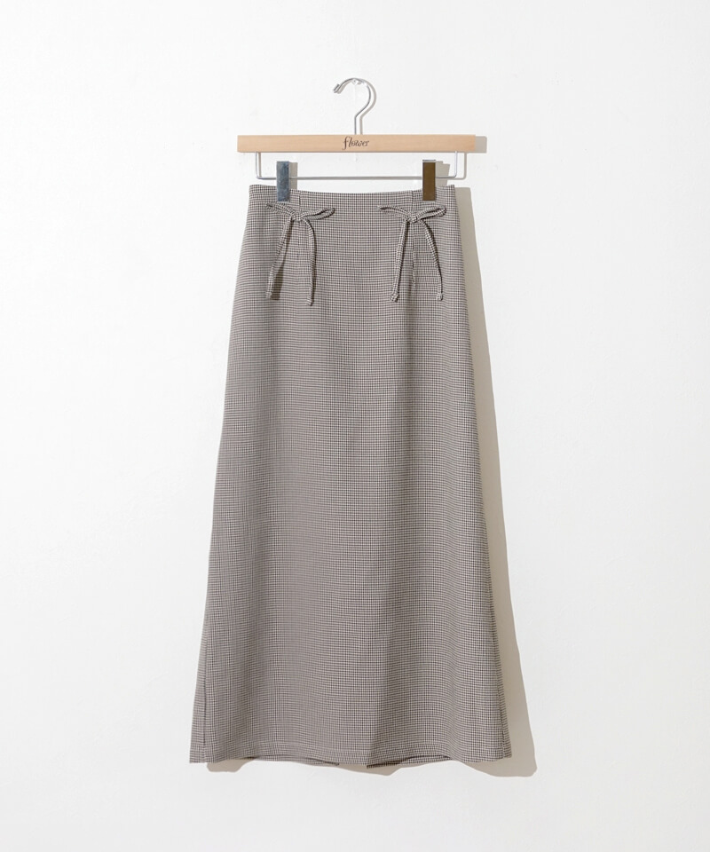 50%OFF】slender ribbon skirt～ｽﾚﾝﾀﾞｰﾘﾎﾞﾝｽｶｰﾄ | flower／フラワー