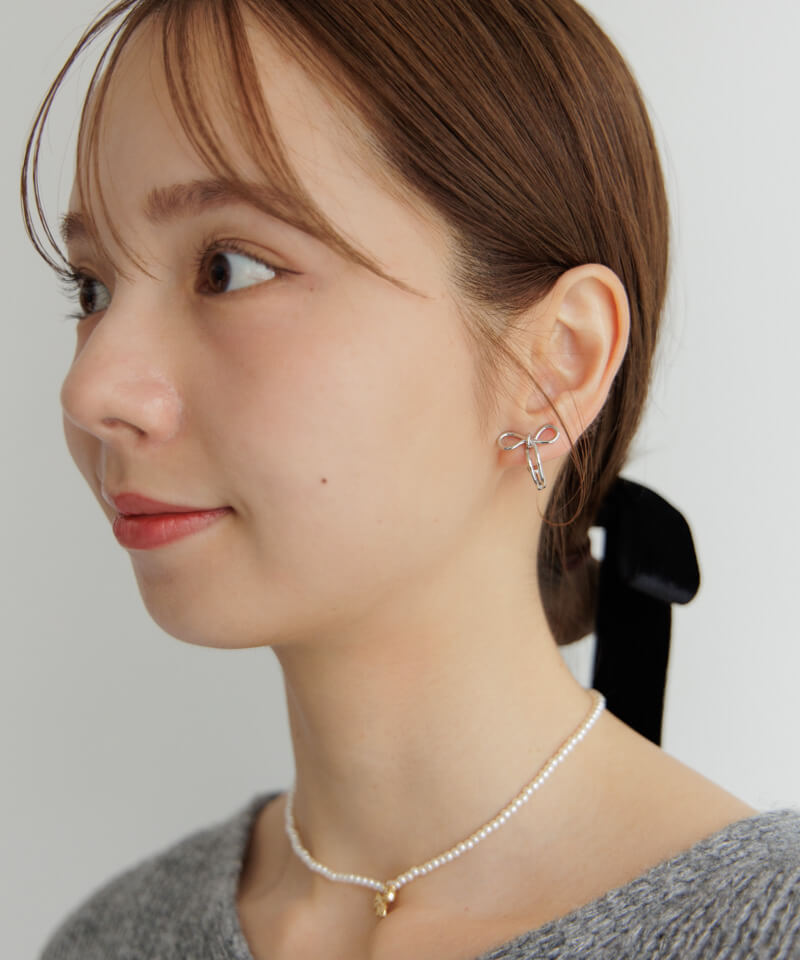 daily ribbon earring～ﾃﾞｲﾘｰﾘﾎﾞﾝｲﾔﾘﾝｸﾞ | flower／フラワー公式通販