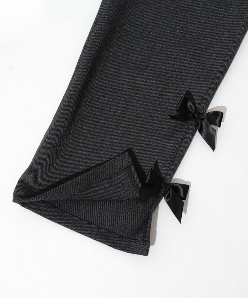 40%OFF】satin ribbon pants～ｻﾃﾝﾘﾎﾞﾝﾊﾟﾝﾂ | flower／フラワー