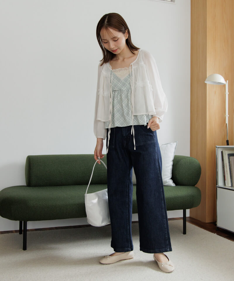 40%OFF】sweet tulle blouse～ｽｳｨｰﾄﾁｭｰﾙﾌﾞﾗｳｽ | flower