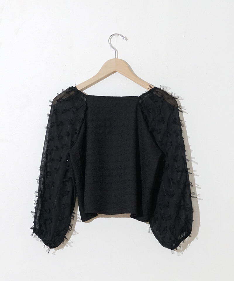 50%OFF】butterfly ribbon top～ﾊﾞﾀﾌﾗｲﾘﾎﾞﾝﾄｯﾌﾟ | flower