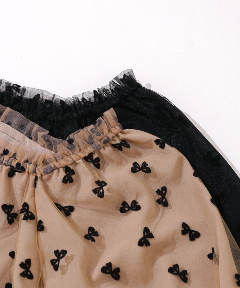 50%OFF】tulle ribbon blouse～ﾁｭｰﾙﾘﾎﾞﾝﾌﾞﾗｳｽ | flower