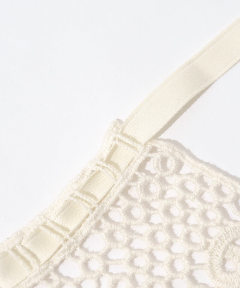 花咲くミント　Vintageハンドワークフィレレース 花咲くミント Vintageハンドワークフィレレース 美術品