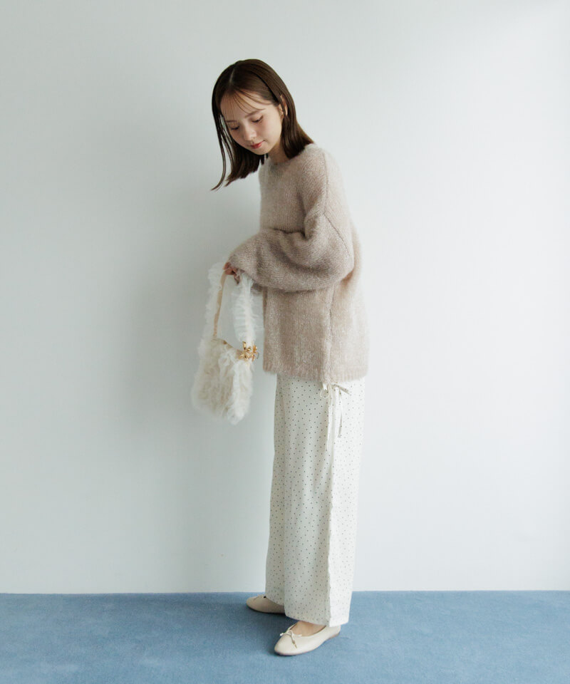 40%OFF】side ribbon dot pants～ｻｲﾄﾞﾘﾎﾞﾝﾄﾞｯﾄﾊﾟﾝﾂ | flower