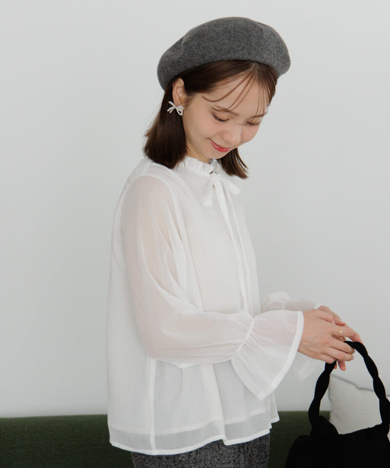 20%OFF】bright ribbon blouse～ﾌﾞﾗｲﾄﾘﾎﾞﾝﾌﾞﾗｳｽ | flower／フラワー公式通販