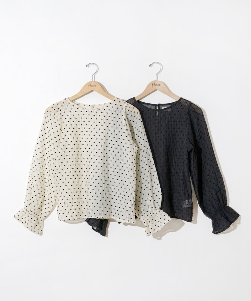 サマーセール ミニグランド バンドル 20%OFF】heart flower | blouse～ﾊｰﾄﾊﾞﾙｰﾝﾌﾞﾗｳｽ balloon シャツ/ブラウス(長袖/七分)
