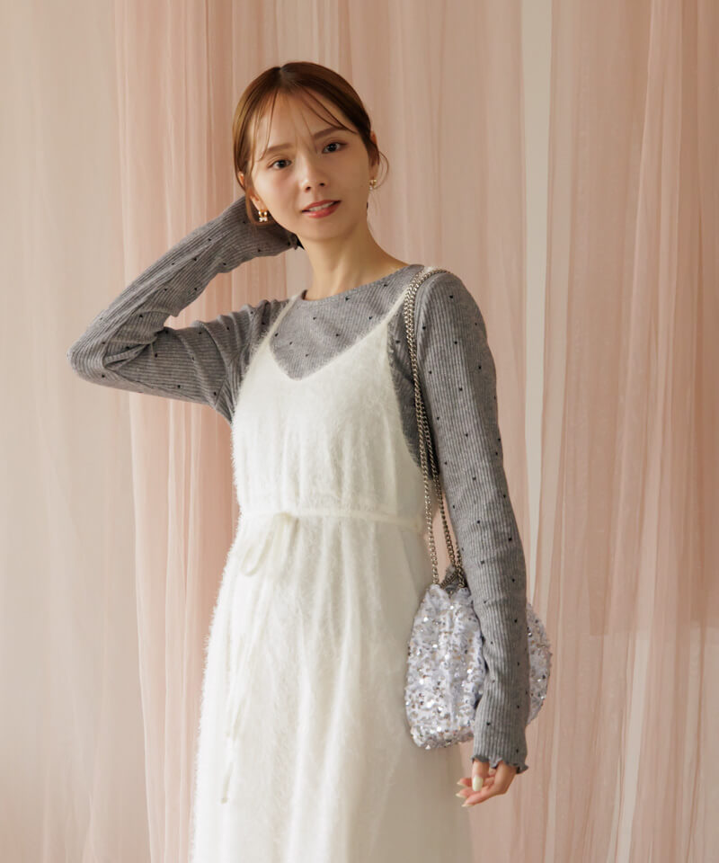 un+frame ショルダーバッグ バッグ sequins chain shoulder bag