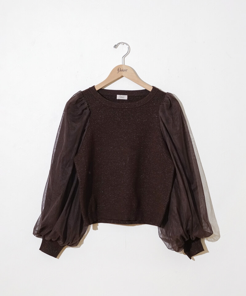 40%OFF】bright tulle knit～ﾌﾞﾗｲﾄﾁｭｰﾙﾆｯﾄ | flower／フラワー
