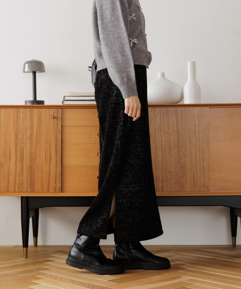 sparkle knit skirt～ｽﾊﾟｰｸﾙﾆｯﾄｽｶｰﾄ | flower／フラワー公式通販
