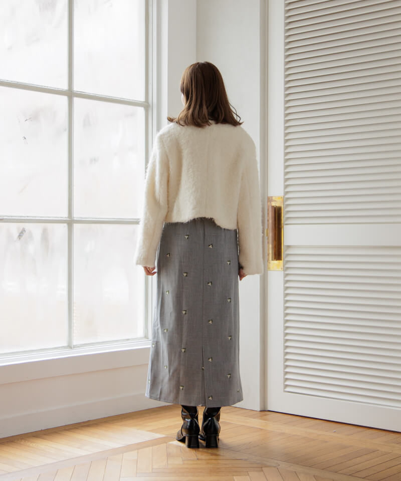 50%OFF】calm embroidery skirt～ｶｰﾑｴﾝﾌﾞﾛｲﾀﾞﾘｰｽｶｰﾄ | flower
