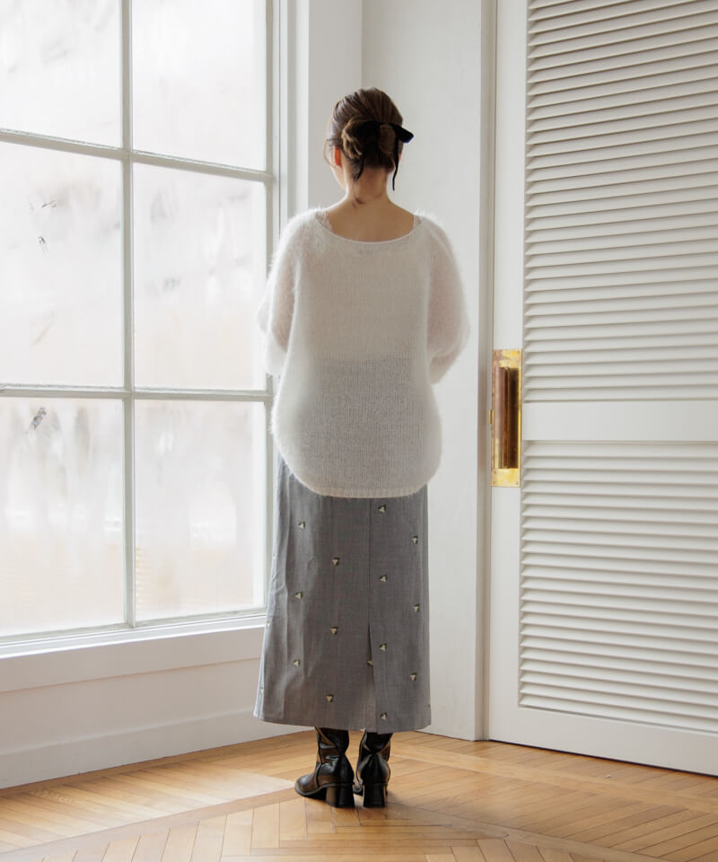 50%OFF】calm embroidery skirt～ｶｰﾑｴﾝﾌﾞﾛｲﾀﾞﾘｰｽｶｰﾄ | flower