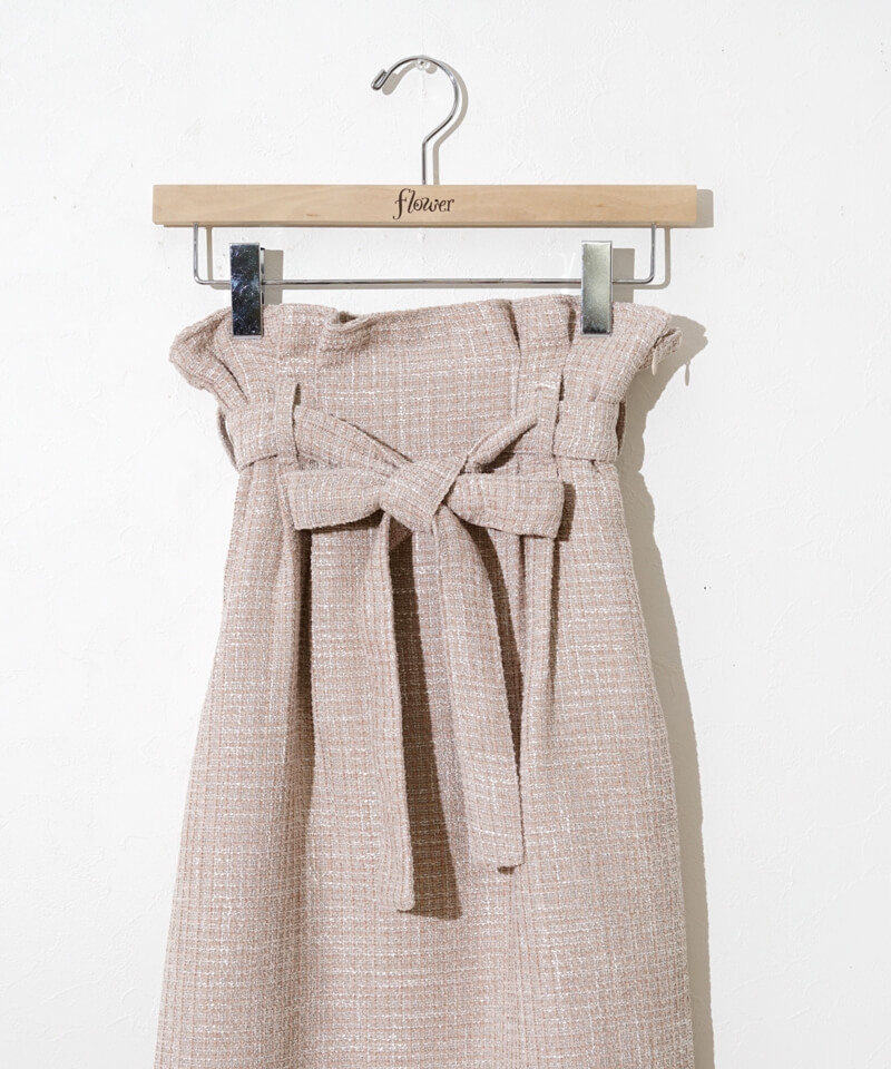 60%OFF】shiny tweed skirt～ｼｬｲﾆｰﾂｲｰﾄﾞｽｶｰﾄ | flower／フラワー