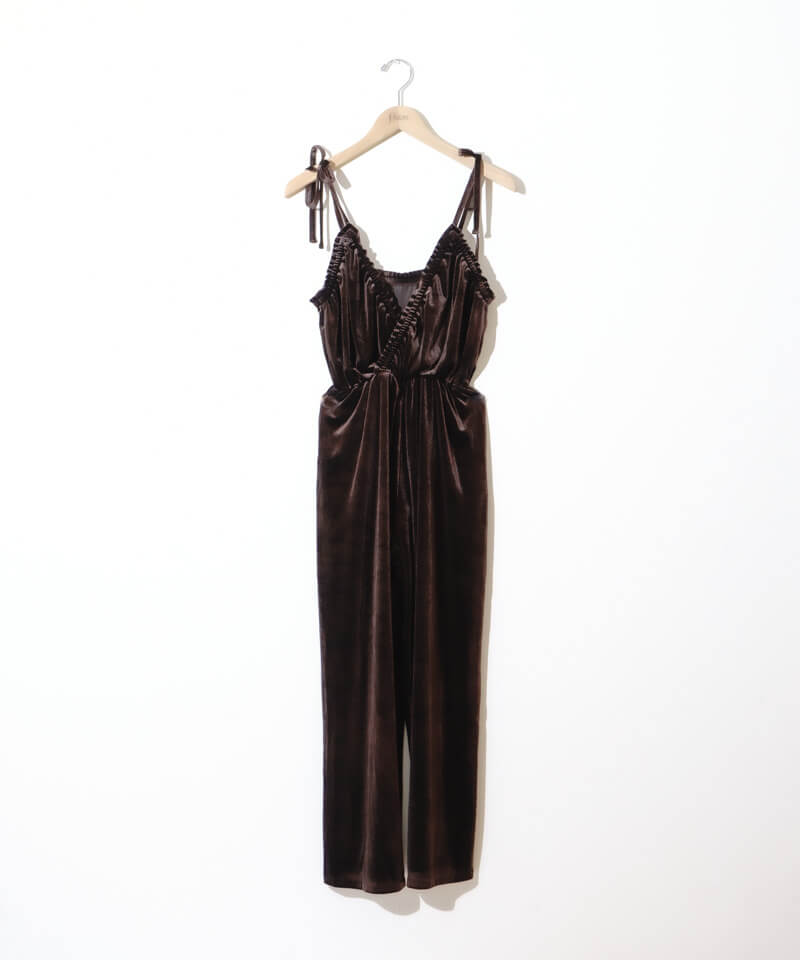 40%OFF】2way velour rompers～ﾂｰｳｪｲﾍﾞﾛｱﾛﾝﾊﾟｰｽ | flower