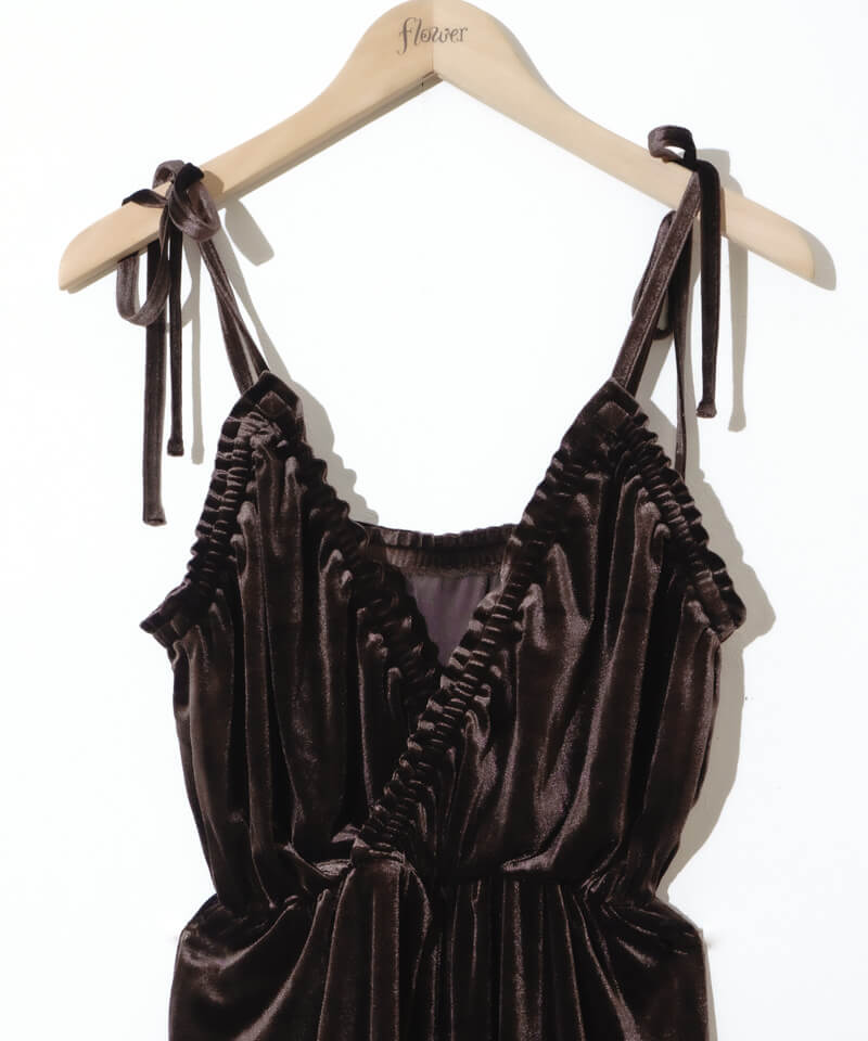 60%OFF】2way velour rompers～ﾂｰｳｪｲﾍﾞﾛｱﾛﾝﾊﾟｰｽ | flower／フラワー