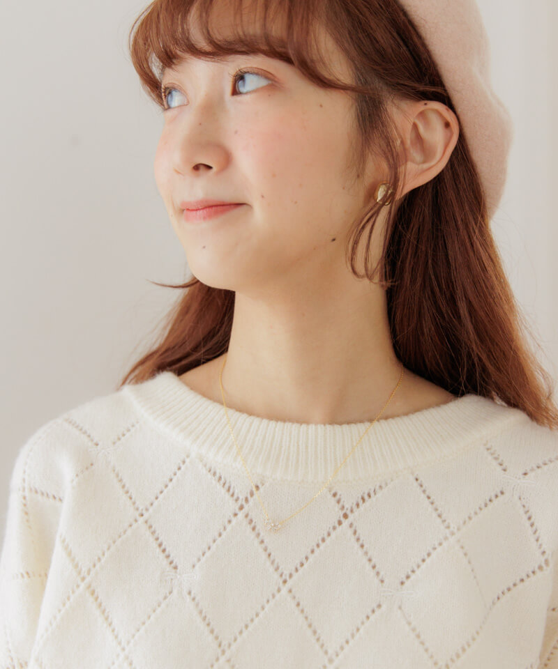 bijou ribbon necklace～ﾋﾞｼﾞｭｰﾘﾎﾞﾝﾈｯｸﾚｽ | flower／フラワー
