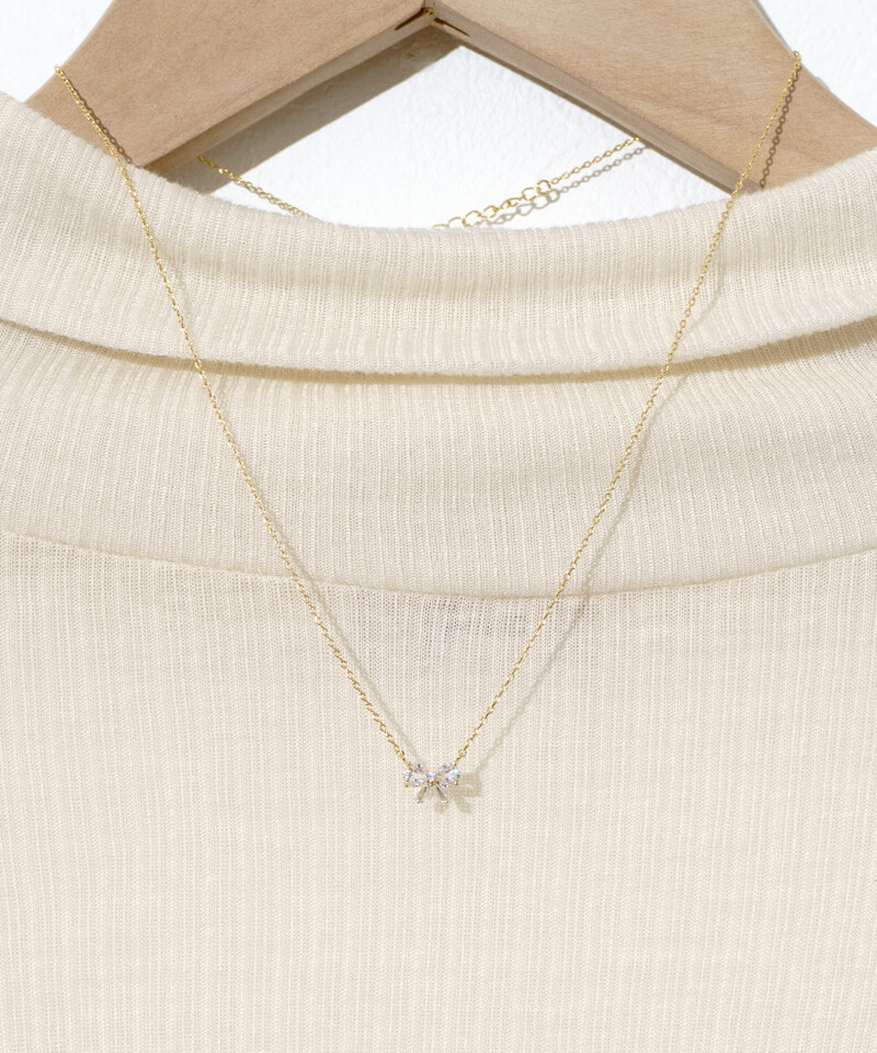 bijou ribbon necklace～ﾋﾞｼﾞｭｰﾘﾎﾞﾝﾈｯｸﾚｽ | flower／フラワー公式通販