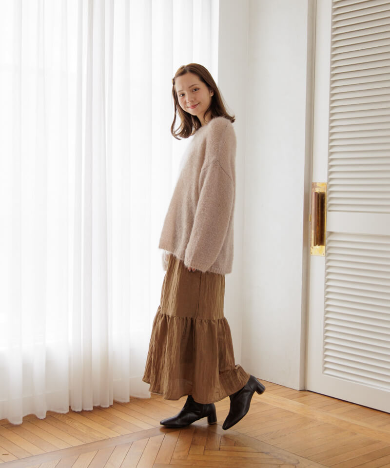 40%OFF】mousse tiered skirt～ﾑｰｽﾃｨｱｰﾄﾞｽｶｰﾄ | flower